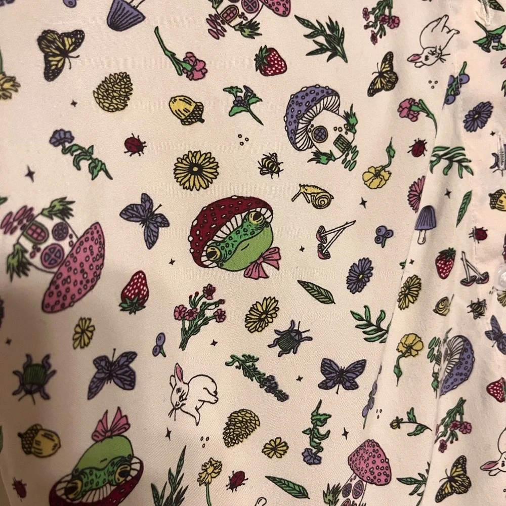 Hot Topic Cottagecore Button Up Crop Top - Picture 2 of 4